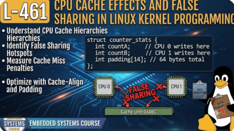 L- 461 CPU Cache Effects and False Sharing in Linux Kernel Programming, free linux drivers course, learn linux device drivers, linux driver development tutorial, free linux kernel programming, linux device driver training, open source driver development, write linux device drivers, linux kernel driver course, free embedded linux drivers, linux driver tutorial pdf