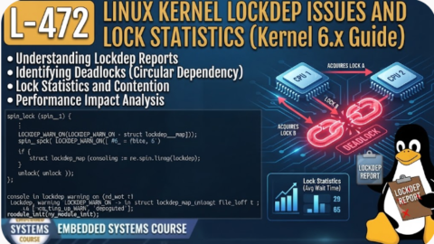 L- 472 Linux Kernel Lockdep Issues and Lock Statistics (Kernel 6.x Guide), free linux drivers course, learn linux device drivers, linux driver development tutorial, free linux kernel programming, linux device driver training, open source driver development, write linux device drivers, linux kernel driver course, free embedded linux drivers, linux driver tutorial pdf
