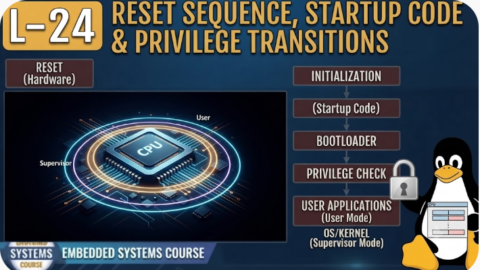 L-24 Reset Sequence, Startup Code & Privilege Transitions, Embedded C Course for Freshers, Embedded Systems Course in Hyderabad, Embedded Systems Institute in Hyderabad, Embedded Systems Training Online, Embedded Systems Course Online, Embedded Systems Classes in Hyderabad, Embedded Systems Training for Freshers, Embedded Systems Course for Beginners, Embedded Programming Course, Embedded Programming Training in Hyderabad,