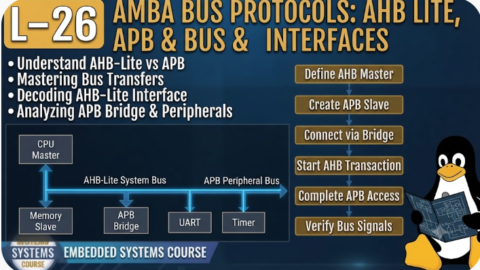 L-26 AMBA Bus Protocols: AHB Lite, APB & Bus Interfaces, Embedded Programming Course Online, Embedded C and Embedded Systems Course, Best Embedded C Training Institute in Hyderabad, Best Embedded Systems Training Institute in Hyderabad, Embedded C Certification Course, Embedded C Training with Placement, Embedded Systems Training with Placement, Embedded C Jobs Training in Hyderabad