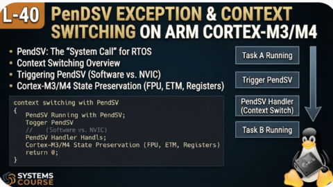 L-40 PendSV Exception & Context Switching on ARM Cortex-M3/M4, Free Embedded Systems Course Free, Embedded Systems Course in Hyderabad, Free Embedded C Training, Free Embedded C Training Online, Embedded C Course in Hyderabad ,Embedded C Classes in Hyderabad, Embedded C Coaching in Hyderabad, Embedded C Institute in Hyderabad, Embedded C Online Training,Embedded C Online Course, Embedded C Programming Course Online, Embedded C Training for Beginners